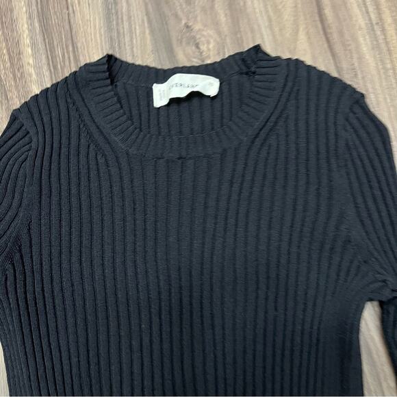 Everlane women sz Xs The Viscose Knit Crew in black, - Picture 7 of 13
